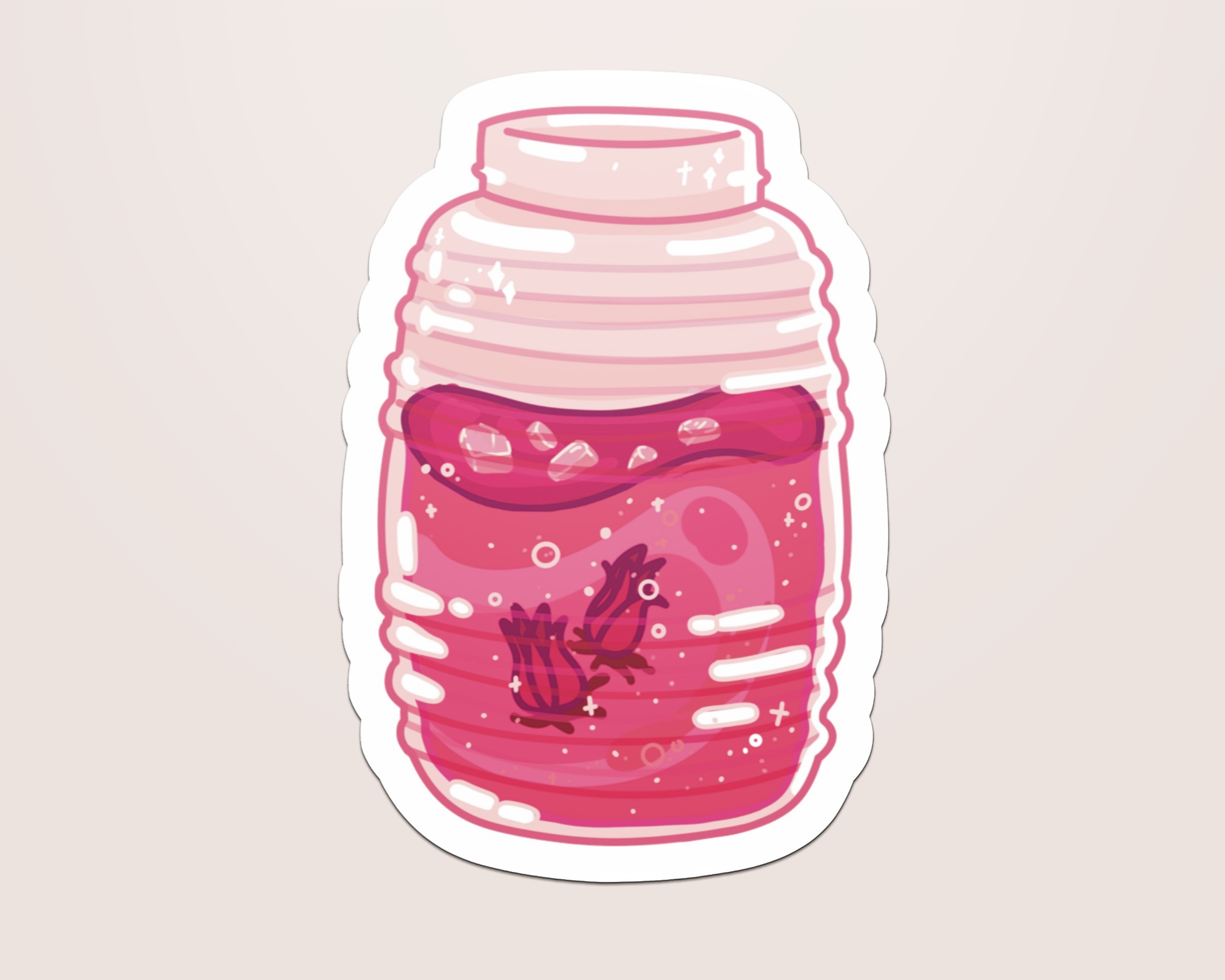 Hibiscus Agua Fresca - Vinyl Sticker