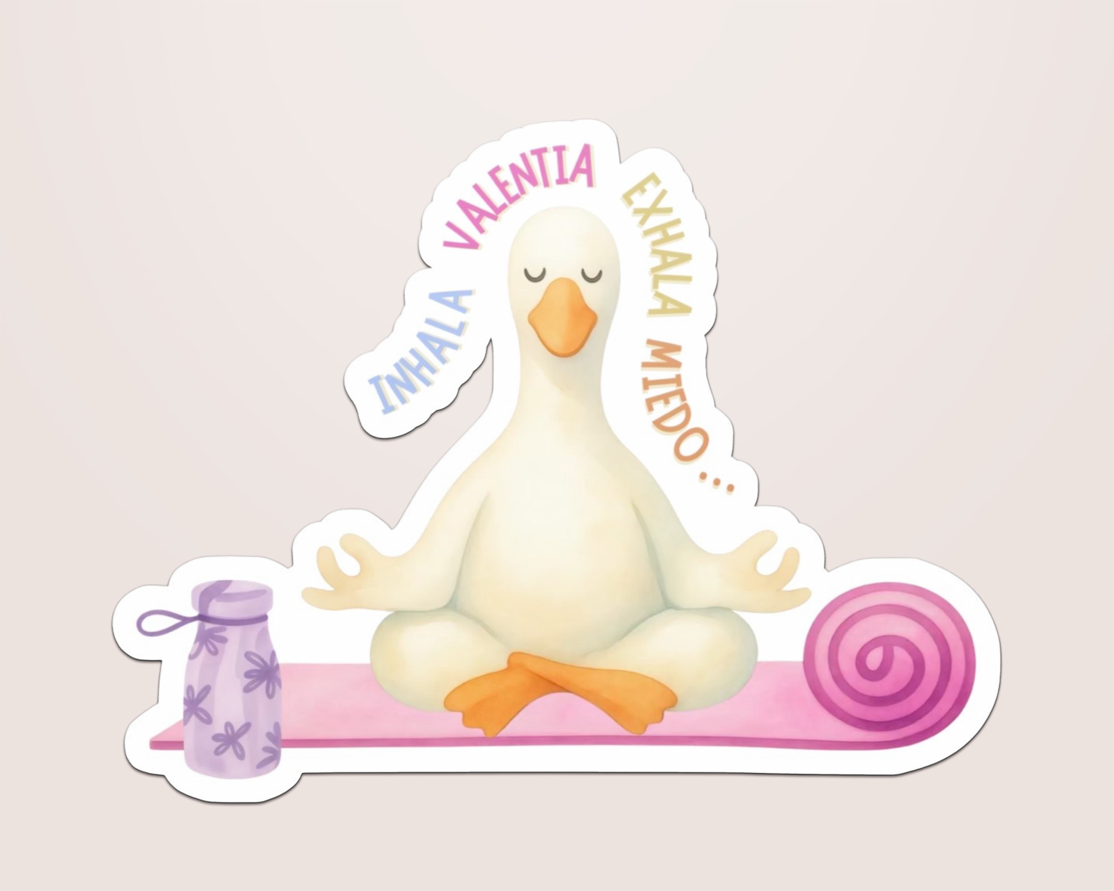 Yoga Duck (Spanish) - Vinyl Sticker