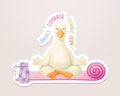 Yoga Duck (English) - Vinyl Sticker