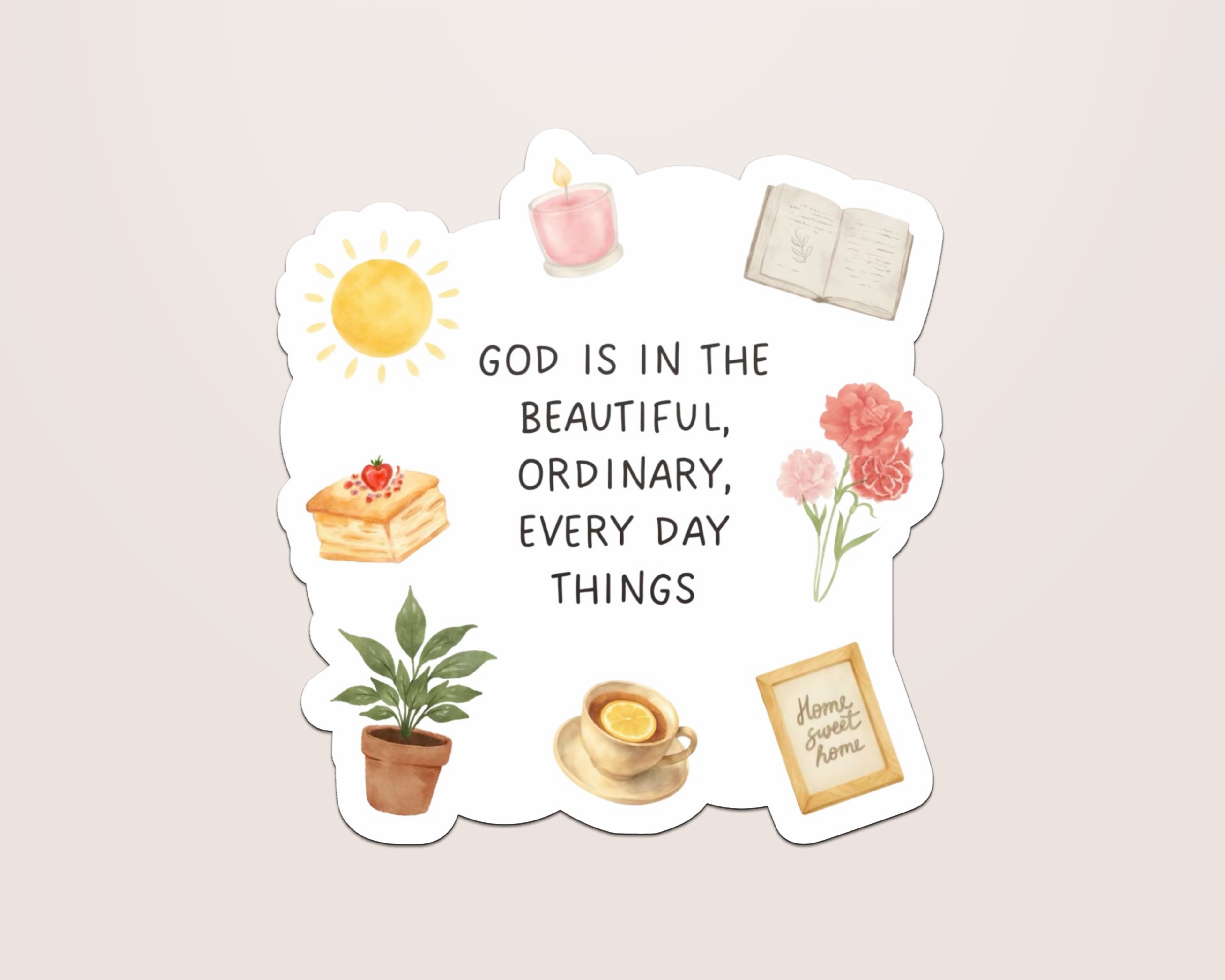God is in the Beautiful - Vinyl Sticker