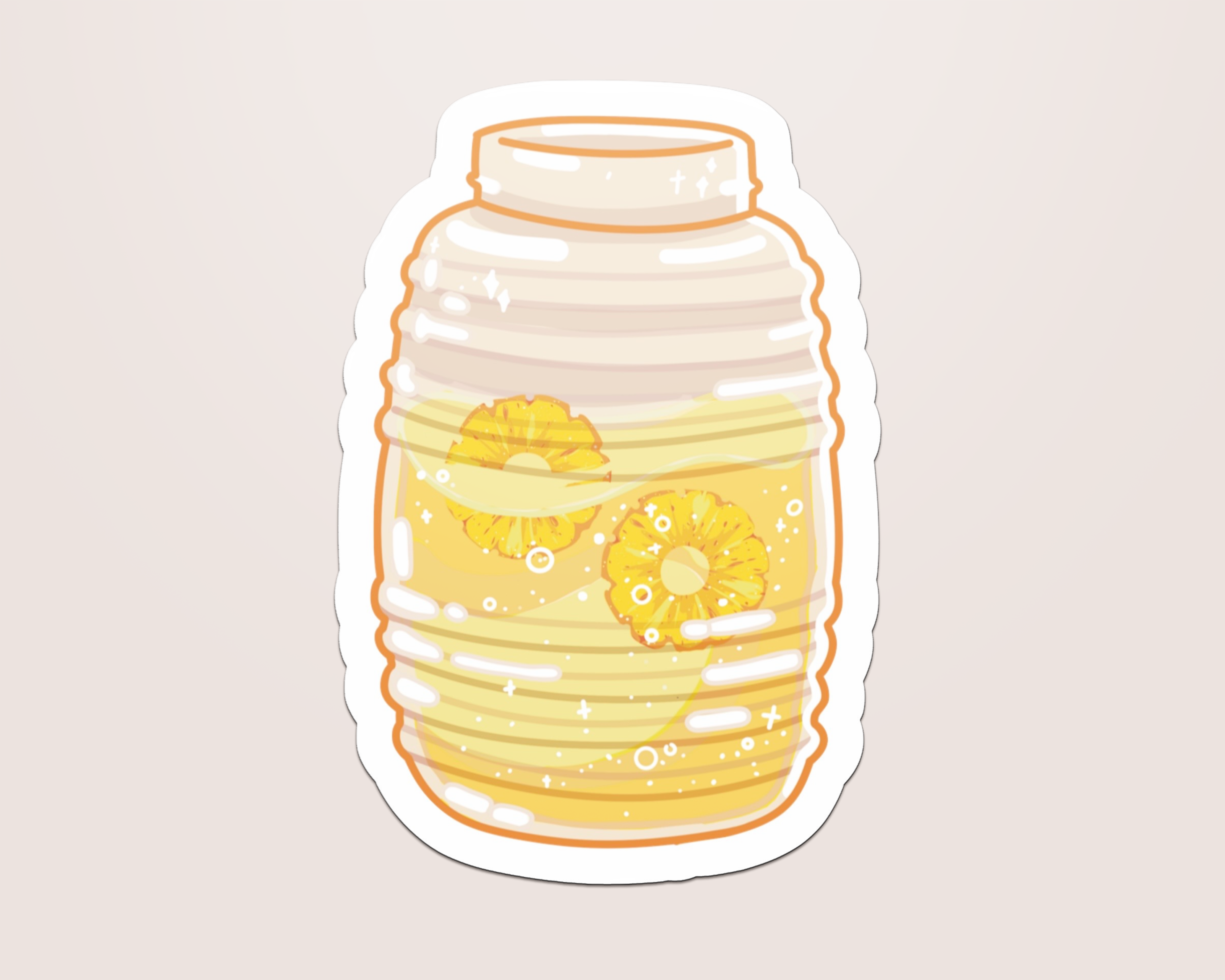 Pineapple Agua Fresca - Vinyl Sticker
