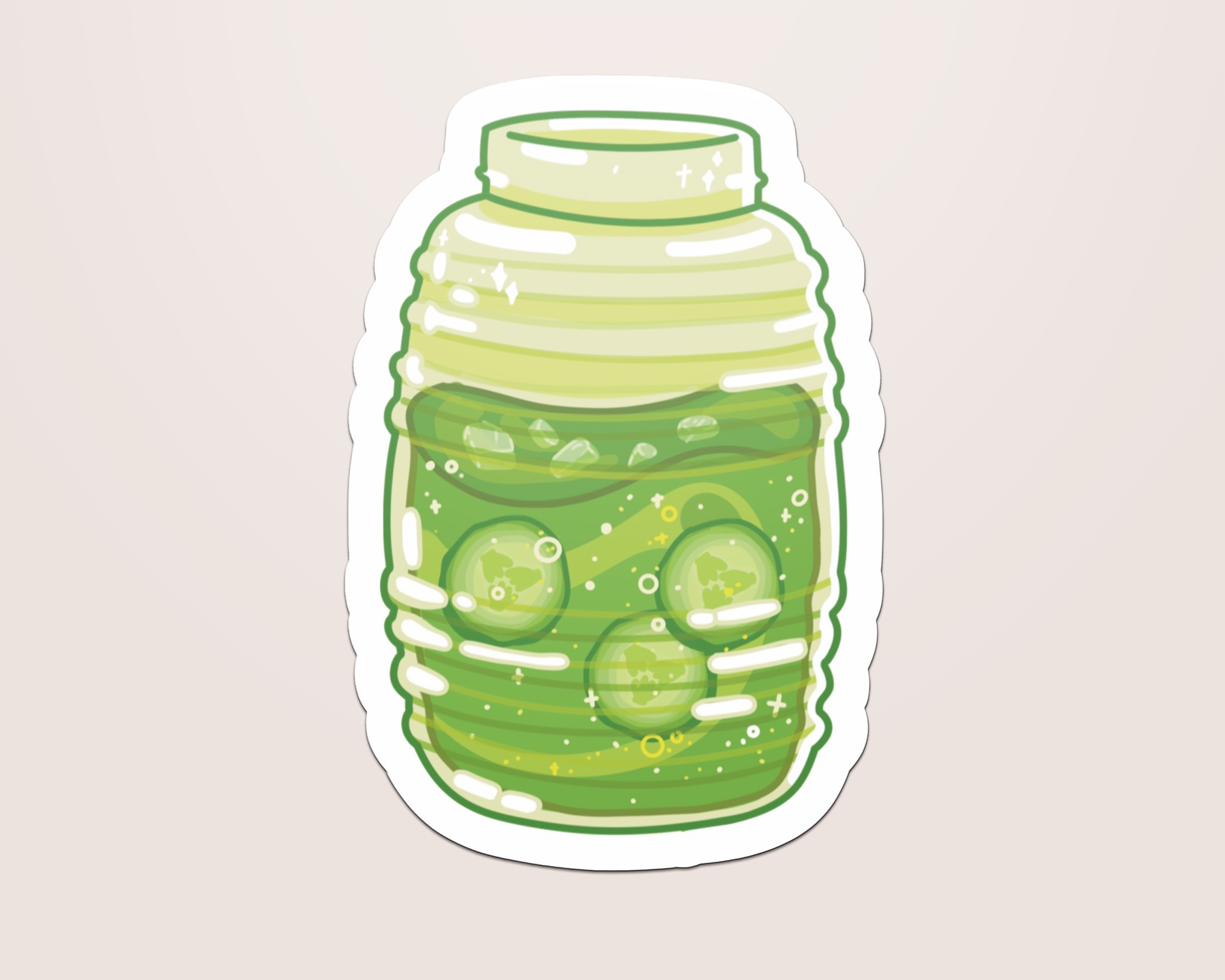 Cucumber Agua Fresca - Vinyl Sticker
