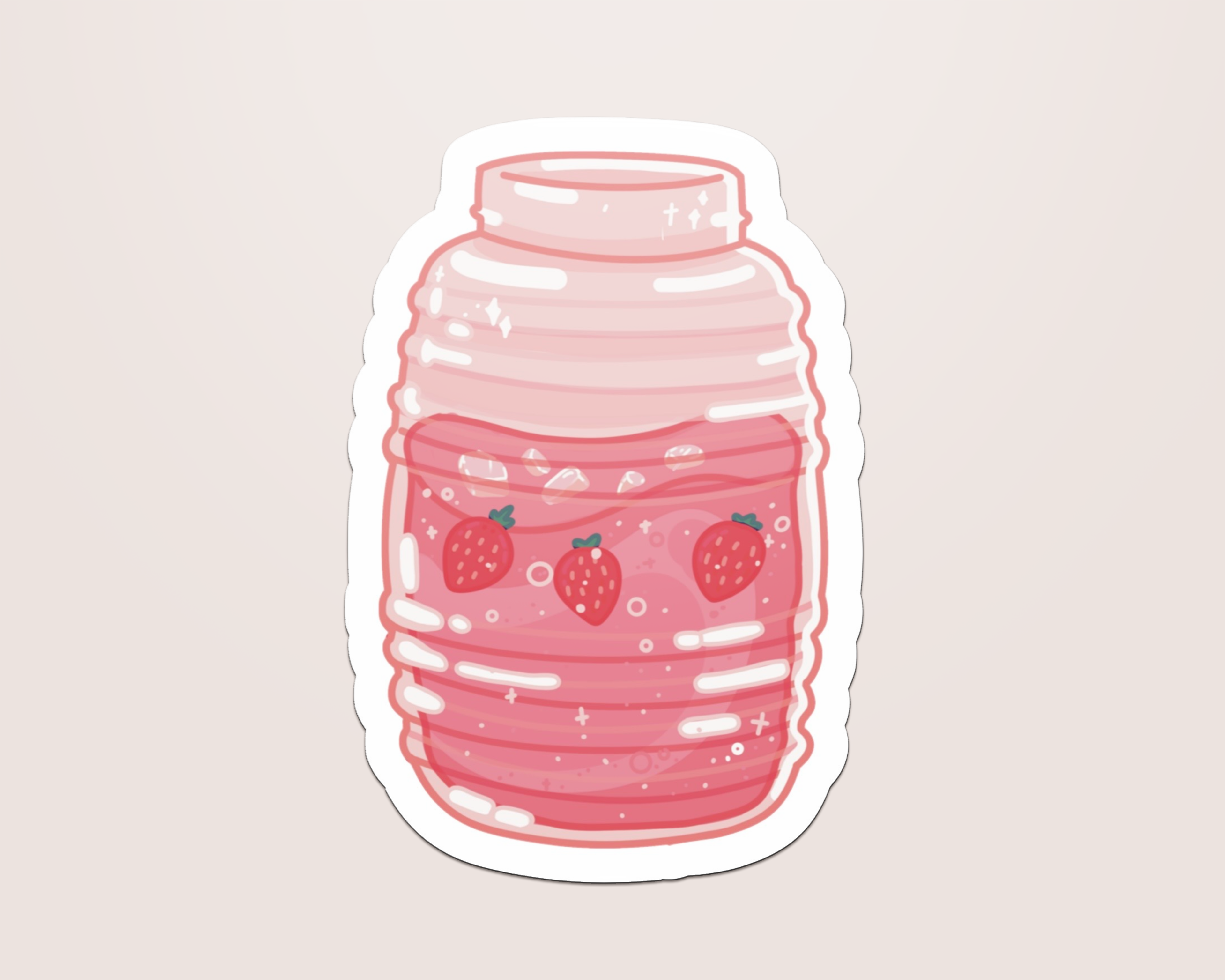 Strawberry Agua Fresca - Vinyl Sticker