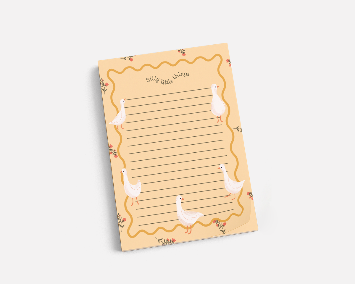 Peach Cobbler Goose - (5"x7") Notepad