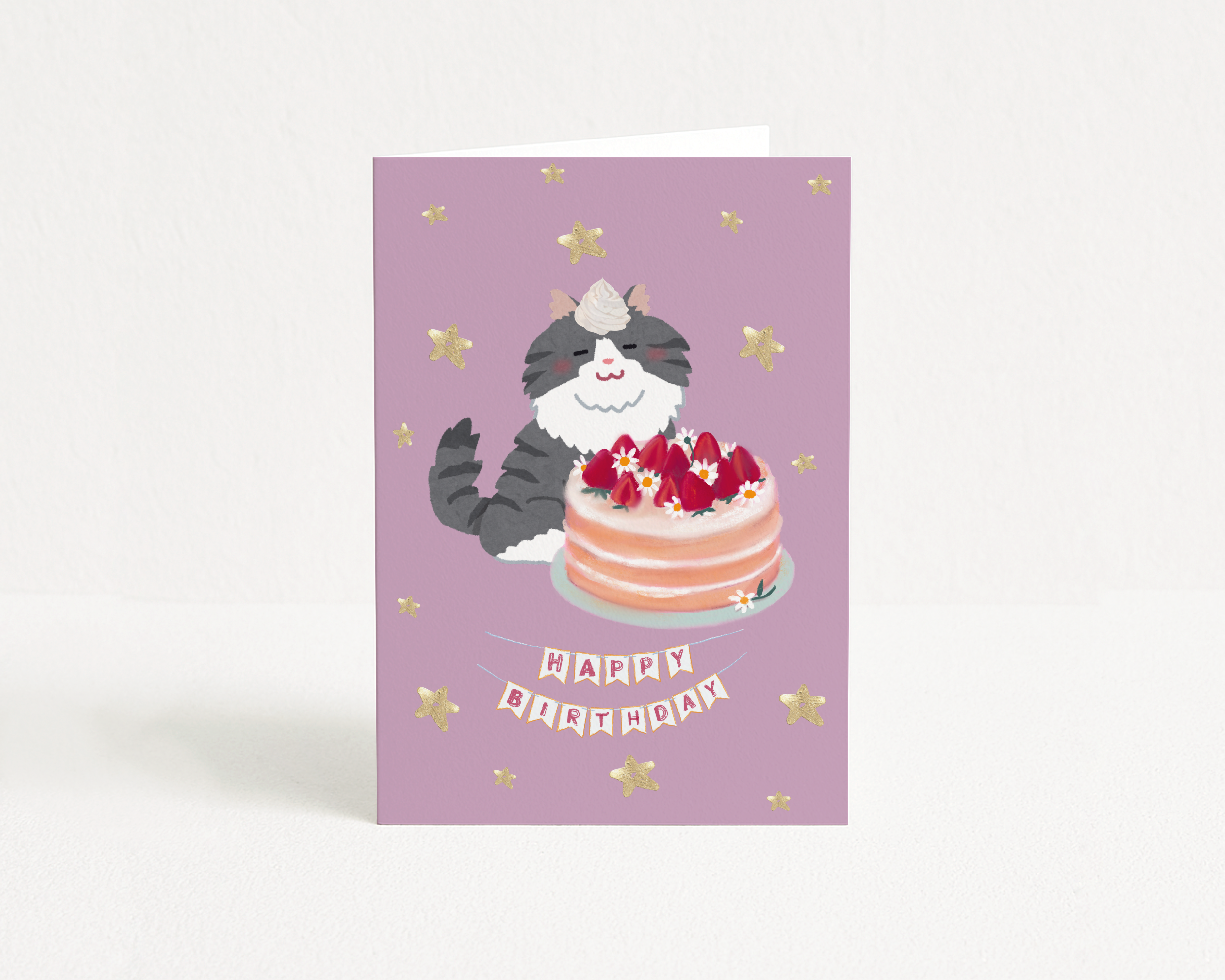 Kitty Birthday - Greeting Card