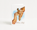 Blue Giraffe Baby - Greeting Card