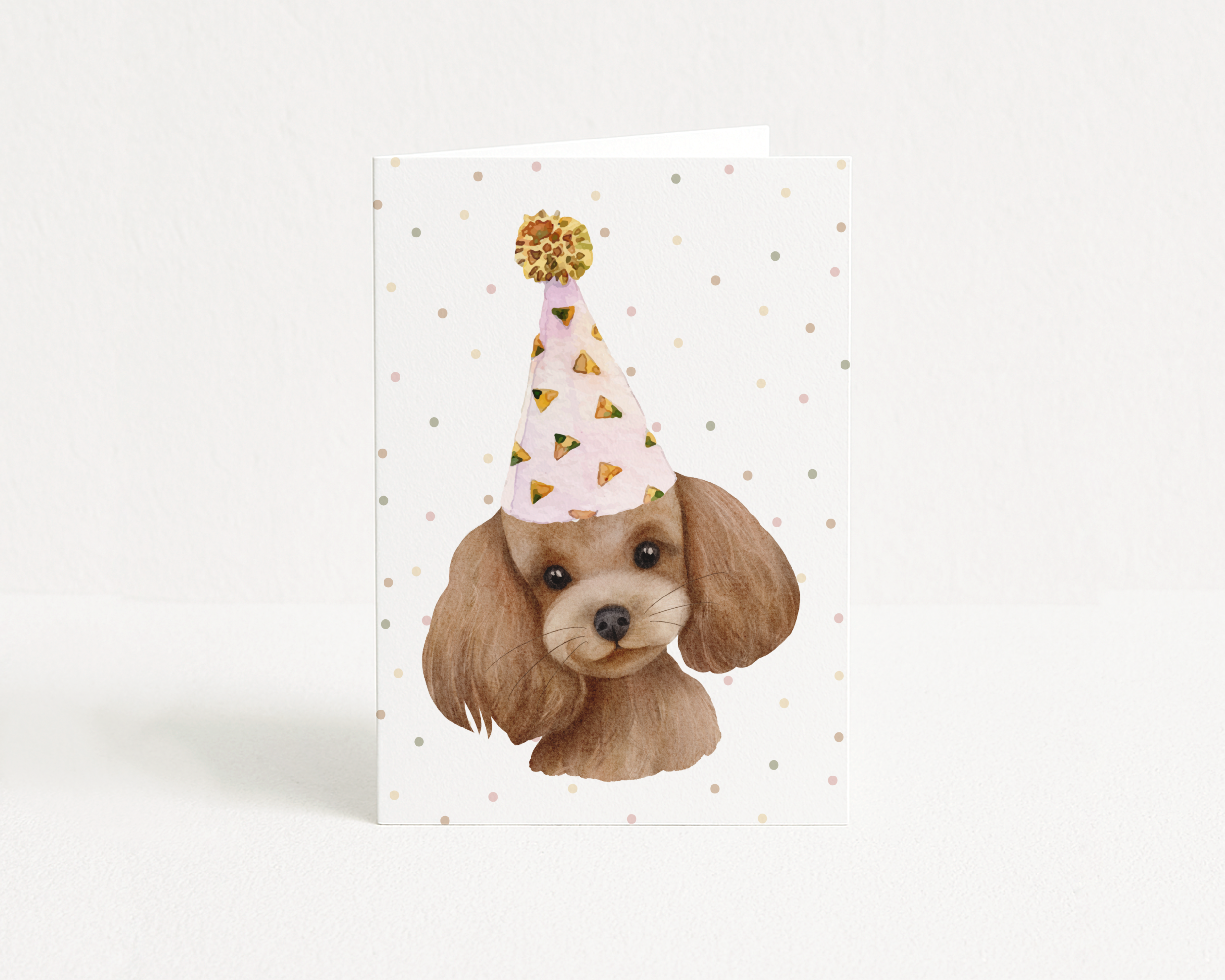 Boho Birthday Pup - Greeting Card