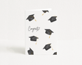 Falling Grad Hats - Greeting Cards