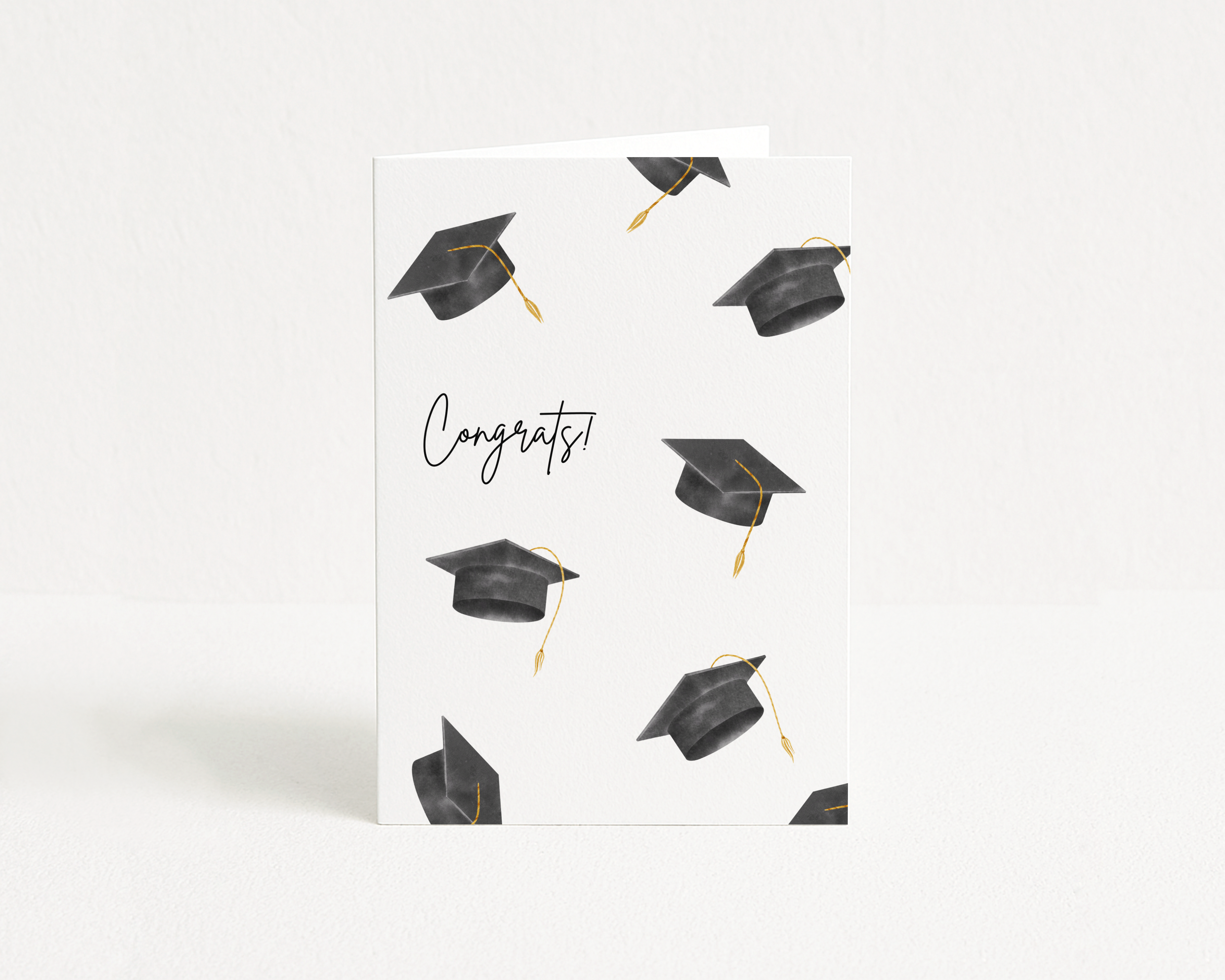 Falling Grad Hats - Greeting Cards