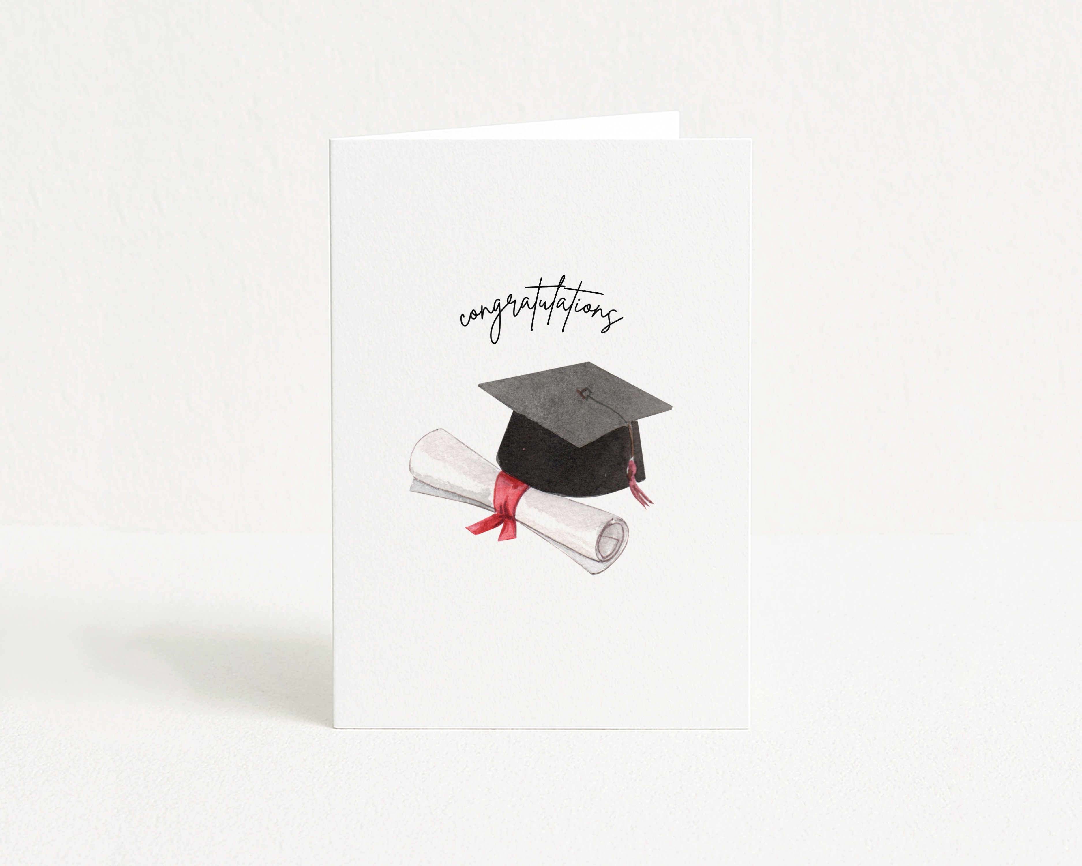 Grad Hat and Scroll - Greeting Card