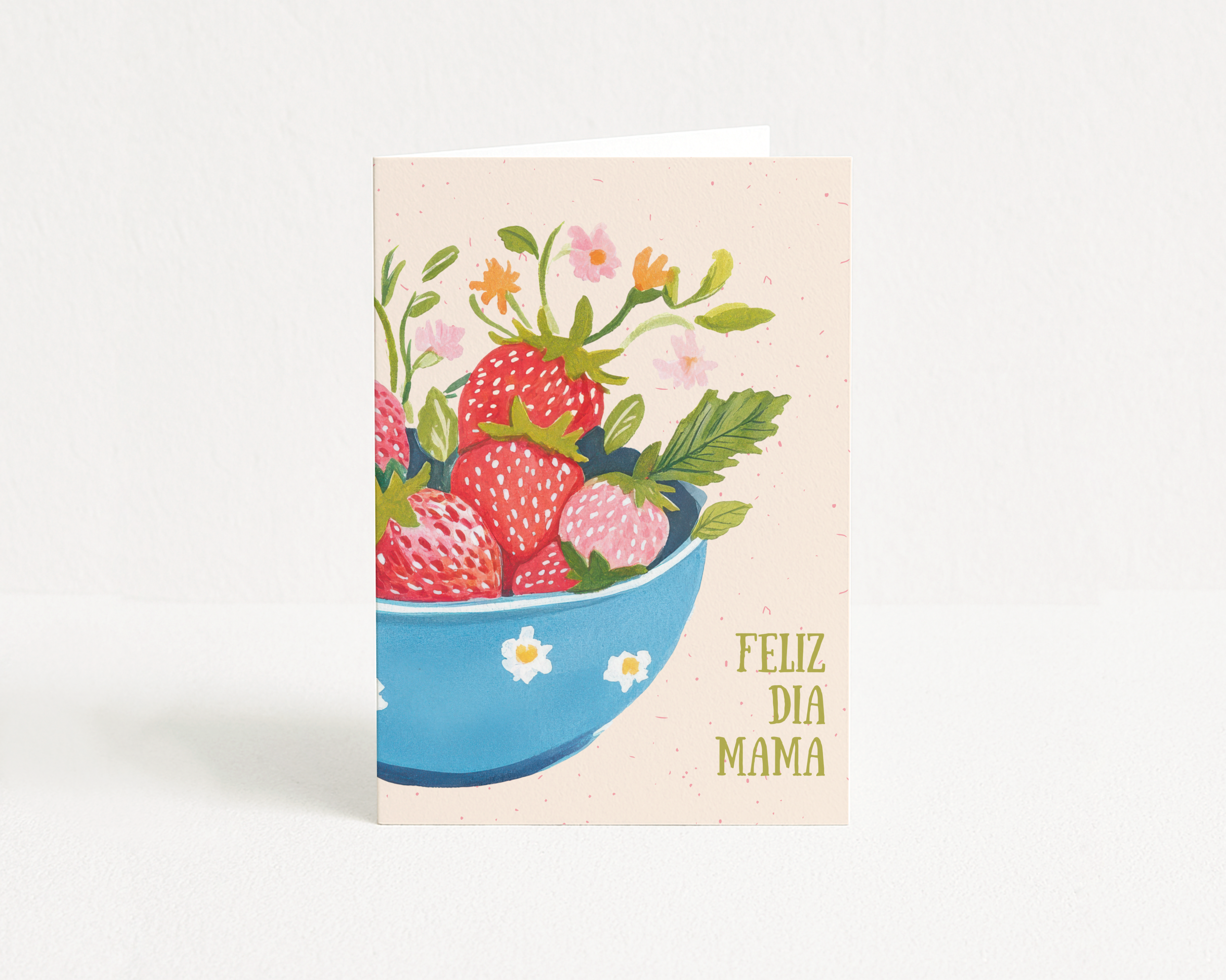 Floral Berry Bowl (Spanish) - Greeting Card