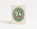 Rocking Horse (Green) - Greeting Card