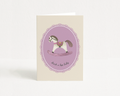 Rocking Horse (Purple) - Greeting Card