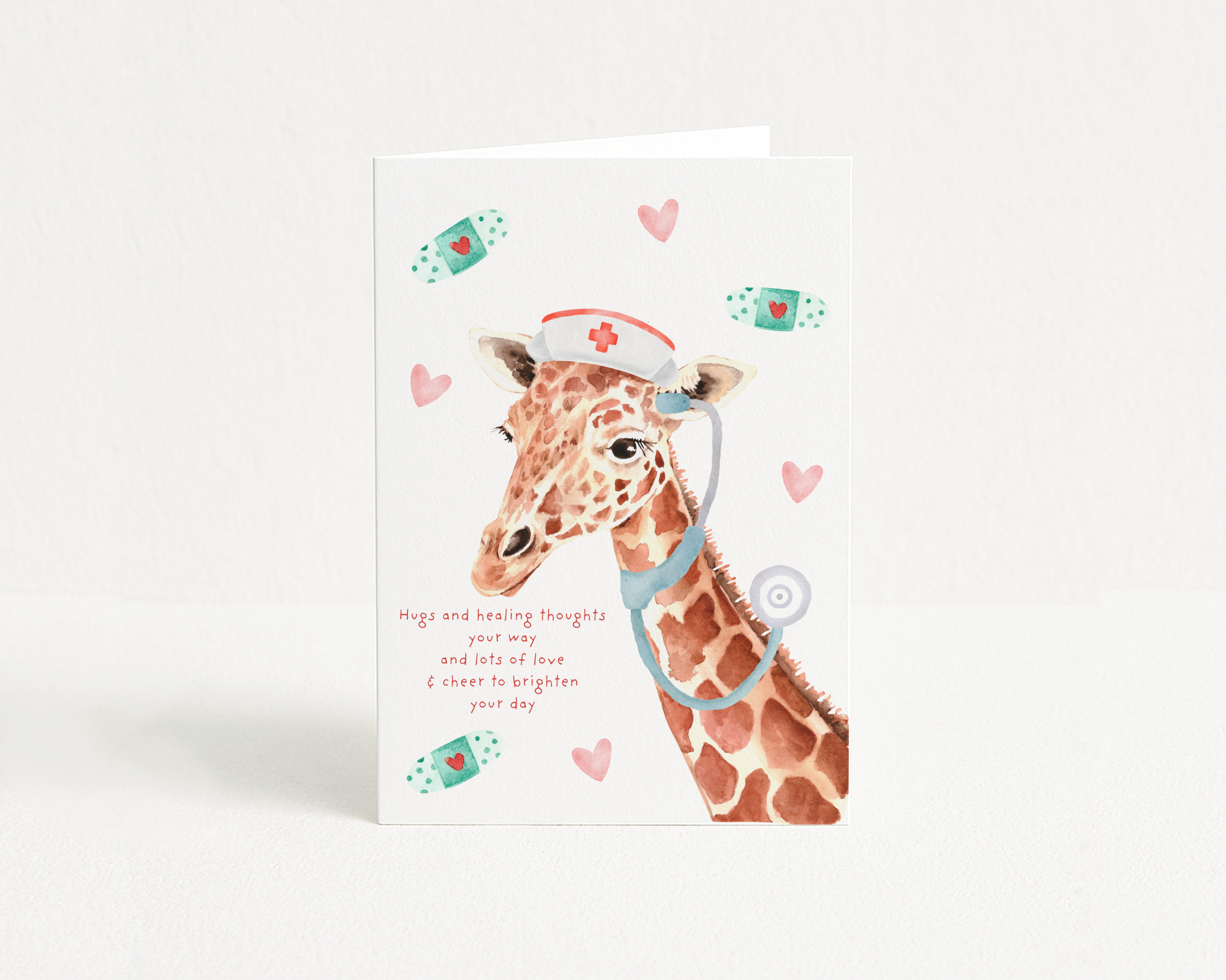 Giraffe Nurse - Greeting Card